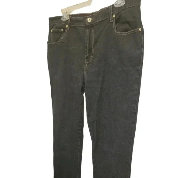 Diane Gilman straight  leg Jeans sz 12 leg zips - Picture 1 of 6